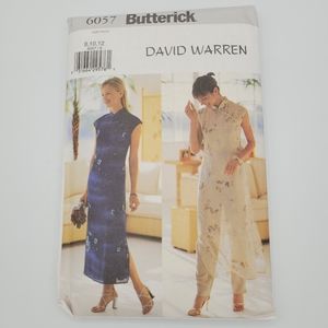 UNCUT Buttrick 6057 David Warren Asian Inspired Dress Sewing Pattern